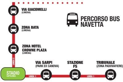 Bus Navetta Padova concerto Ligabue 2014